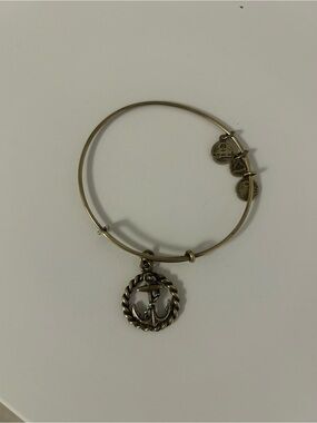 Alex and Ani Bronze Anchor Charm Bangle Bracelet